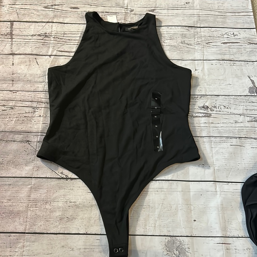 BR Black Halter Bodysuit